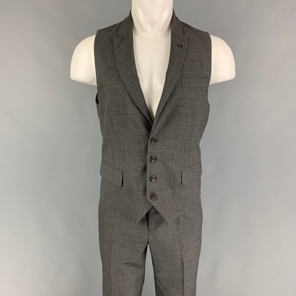 BRUNELLO CUCINELLI Size 38 Grey Wool Vest Suit - Picture 1 of 9